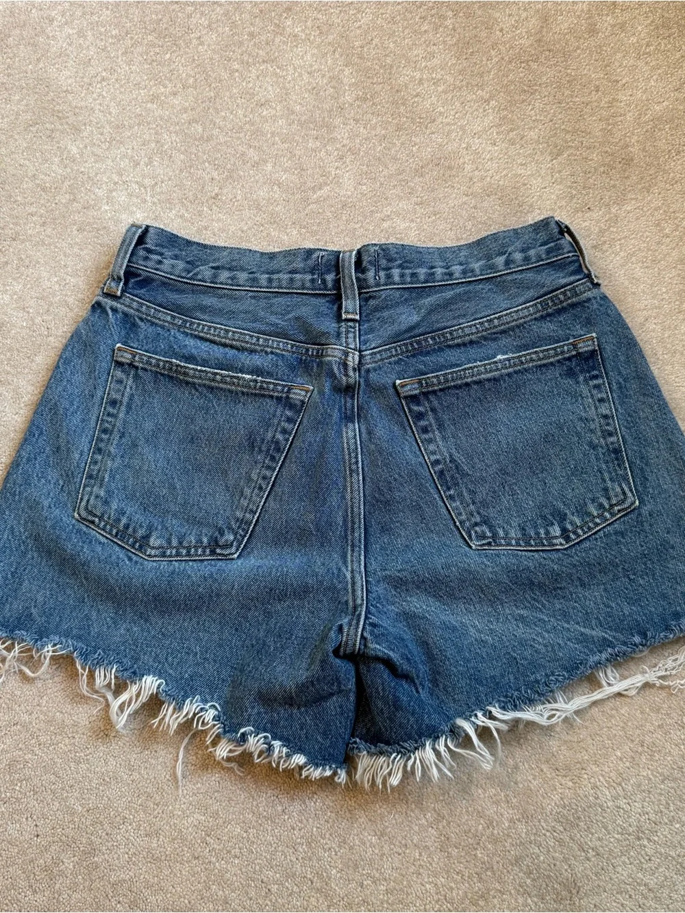 Agolde High-Rise Button-Fly Denim Shorts Parker long